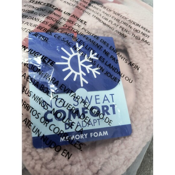 Dluxe by Dearfoams Open Toe Slippers Pink Womens S 5-6 Memory Foam Slip On NEW - Picture 3 of 5